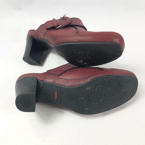 Clarks Women’s Artisan Clog Leather Heel Mule Size 9.5M - Picture 13 of 15
